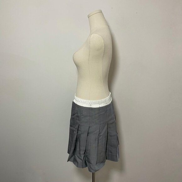 Sandro Paris Pleated Mini Skirt in Grey | Women’s Size 38 - Picture 2 of 4